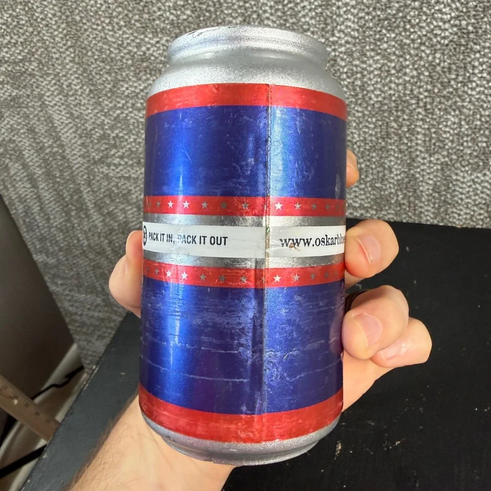 Oskar Blues Dale's Pale Ale Beer Can Tap Handle Red Blue‎ Silver Bar Decor